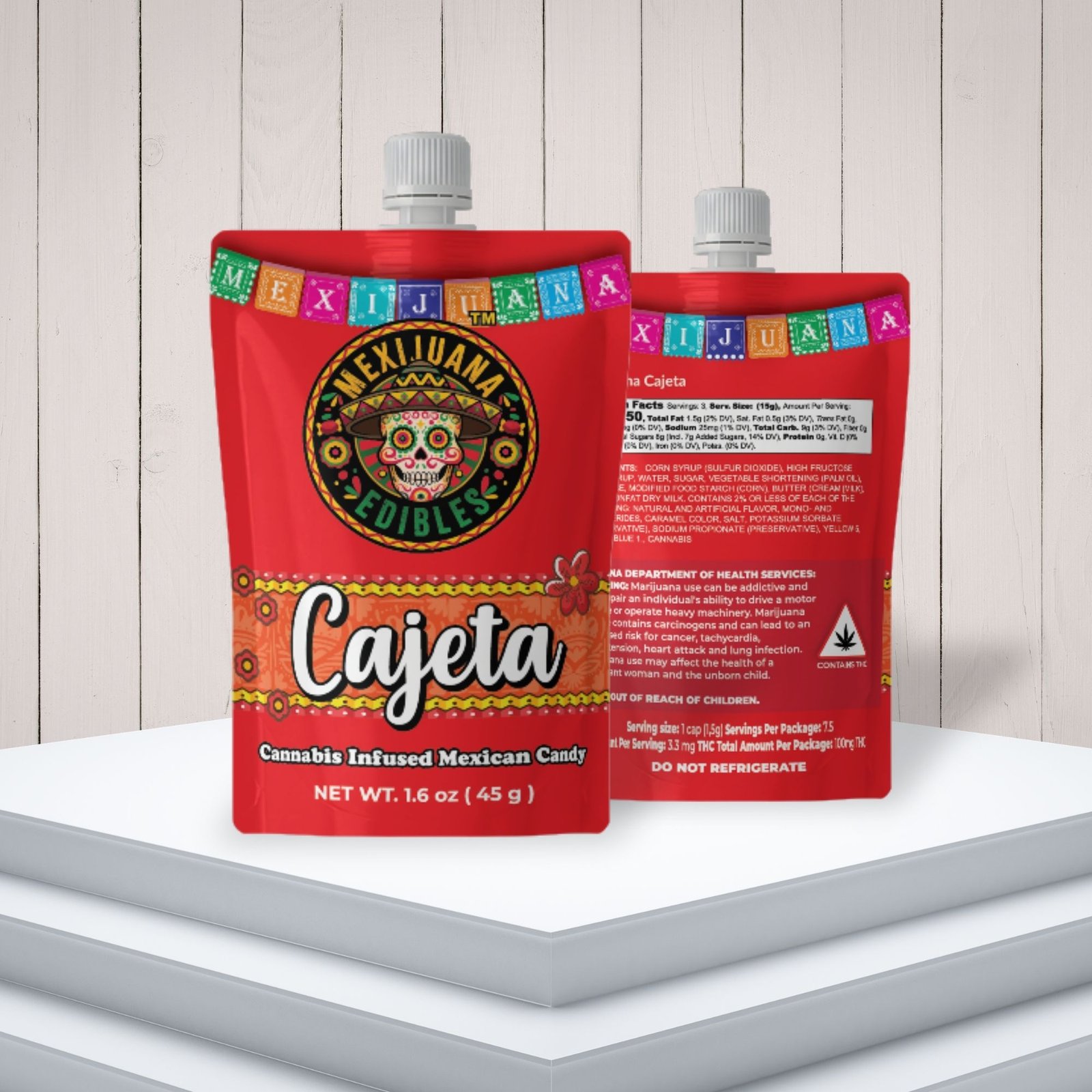 Cajeta cannabis-infused candy pouch - Mexijuana Edible 2