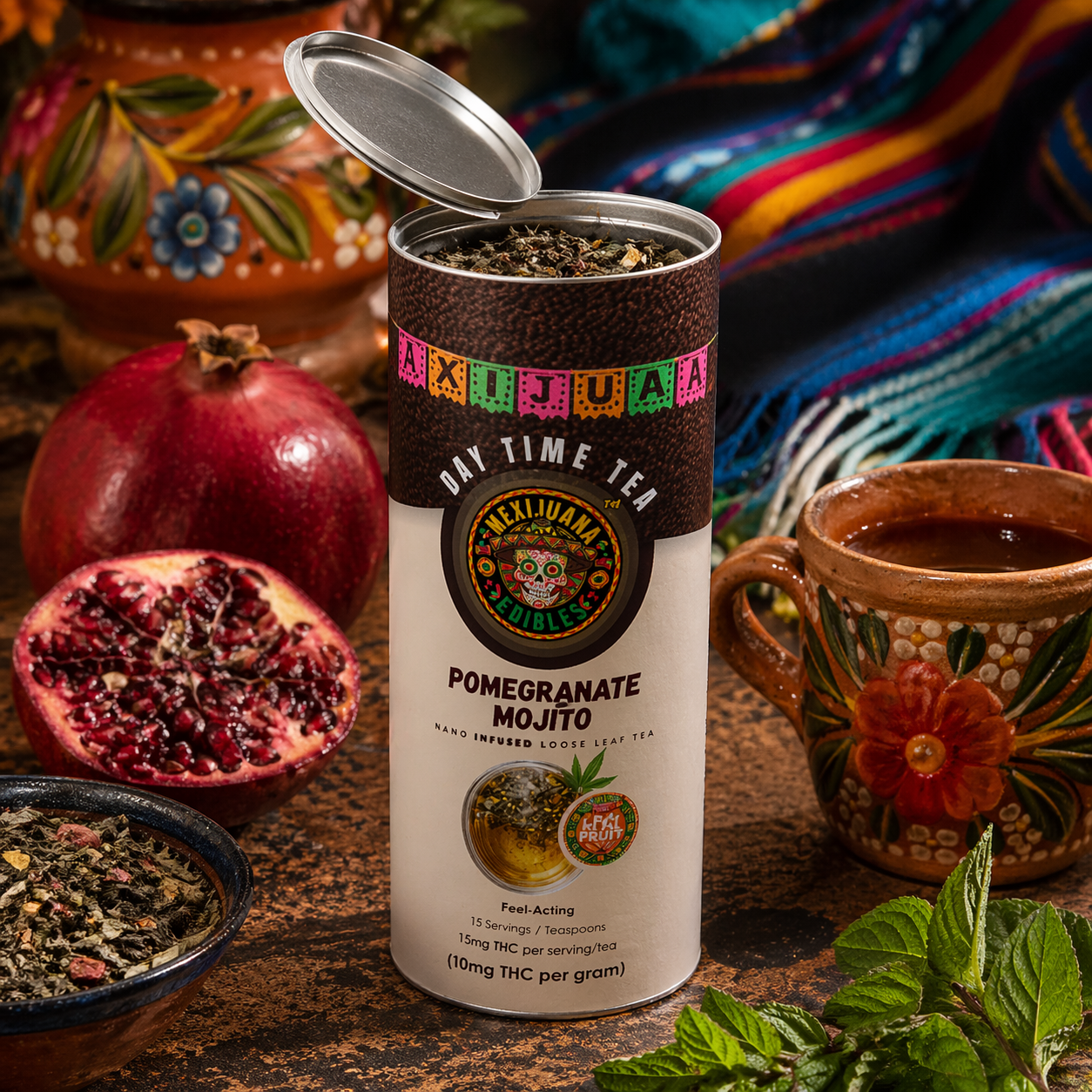 Mexijuana Edibles - Pomegranate Mojito Tea