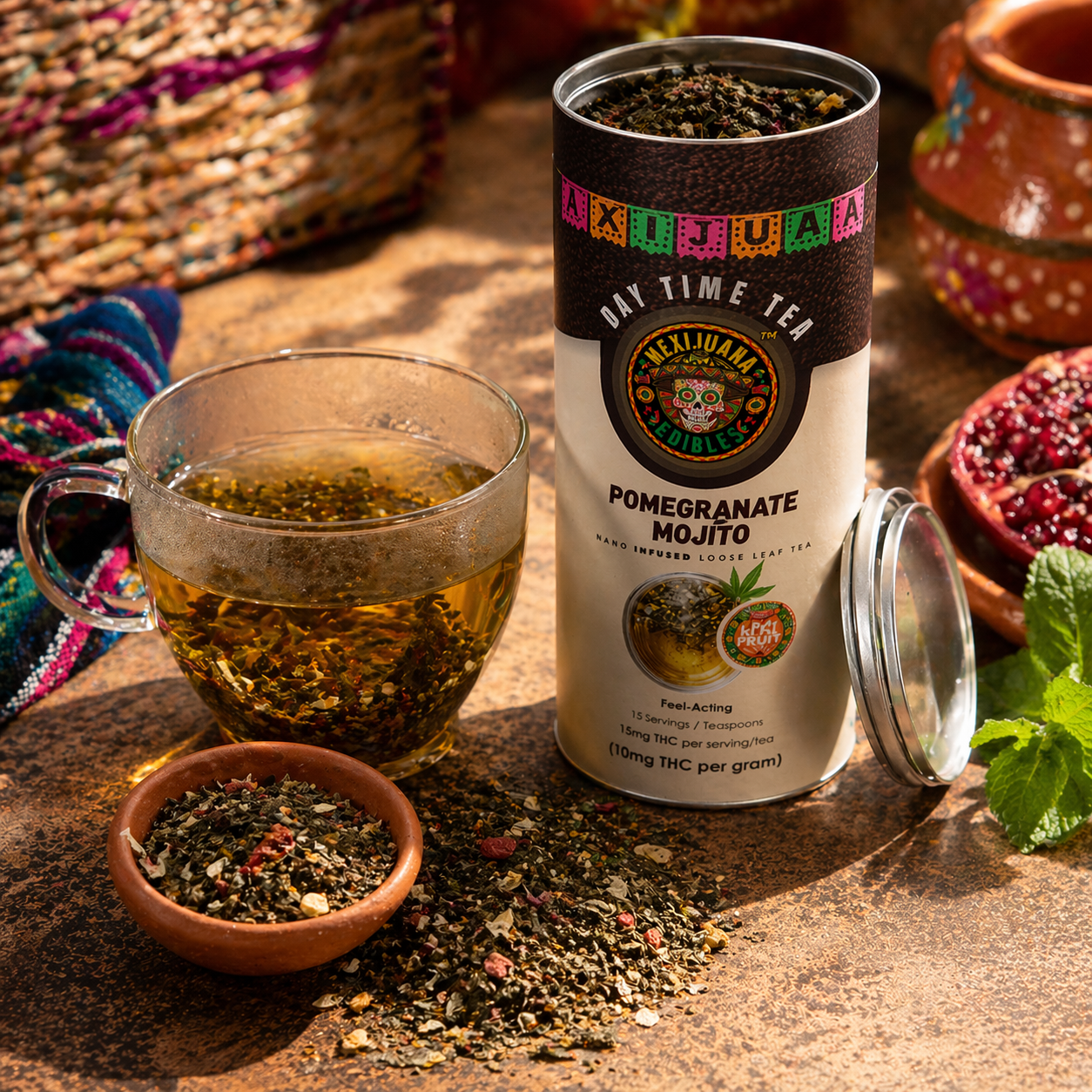 Mexijuana Edibles - Pomegranate Mojito Tea 2