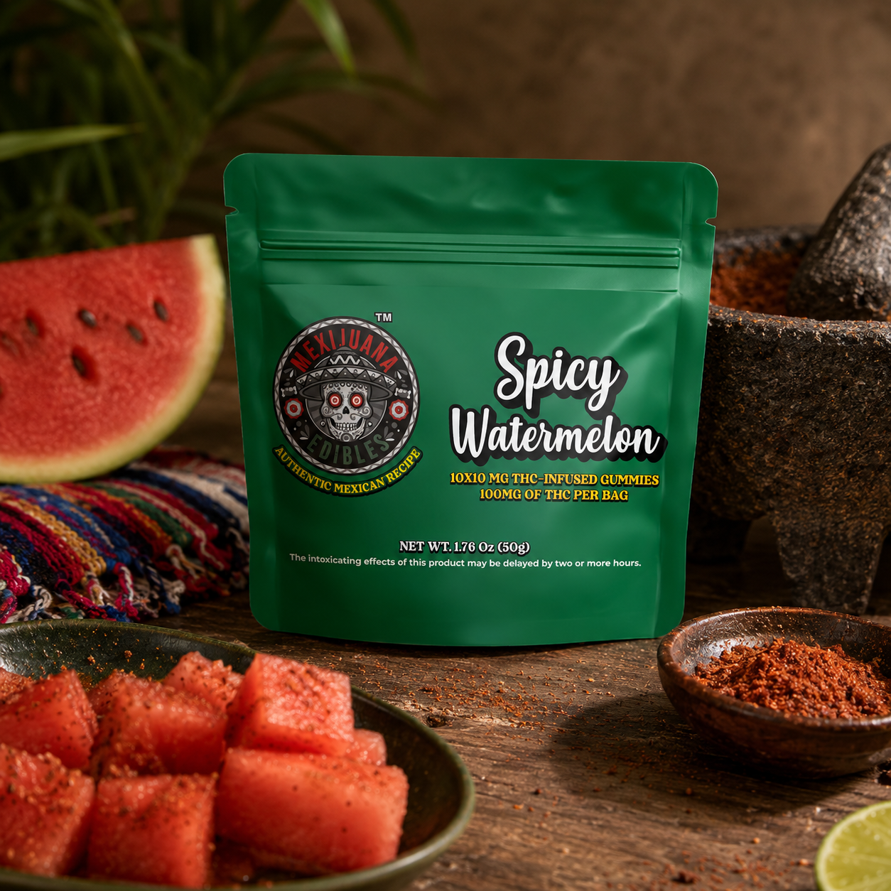 Chamoy Watermelon Gummy - NJ - Mexijuana Edibles